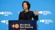 Gina Raimondo speaking at the Bloomberg New Economy Forum