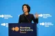 Gina Raimondo speaking at the Bloomberg New Economy Forum